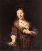 Rembrandt, Portrait of Saskia with a Flower